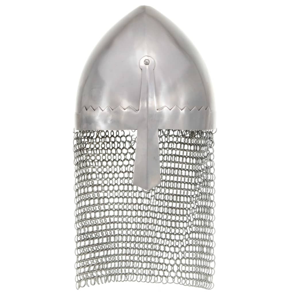 Knight Helmet Antique Replica LARP Silver Steel